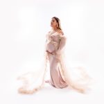 maternity-photoshoot-dress-rental-fitted-soft-pink-with-fluffy-wrap-1